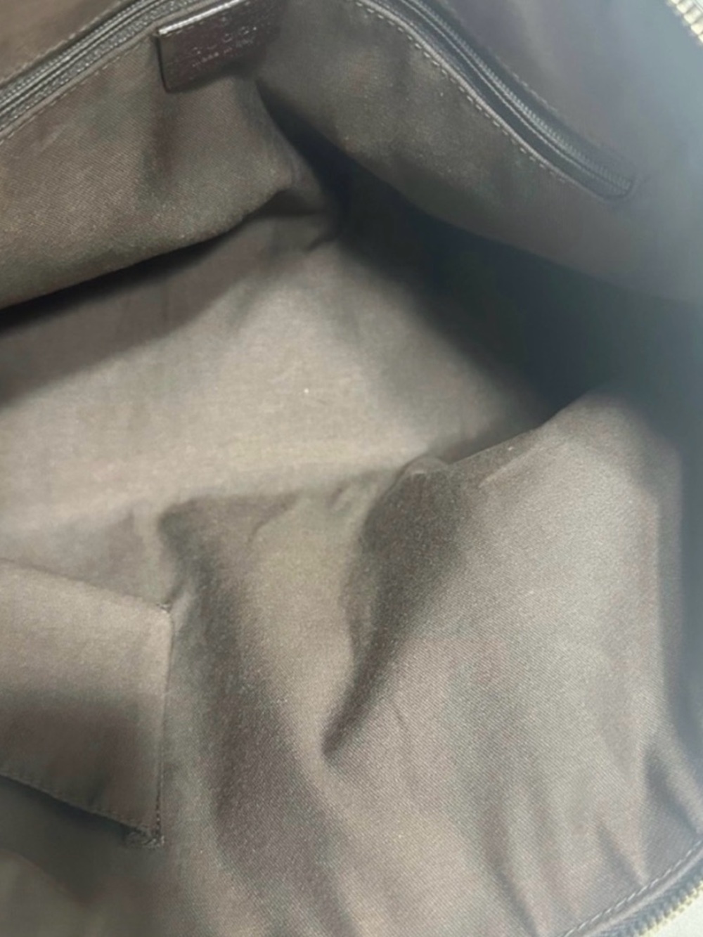 Gucci Beige GG Canvas Tote with Dark Brown Leather Trim - Picture 7 of 10